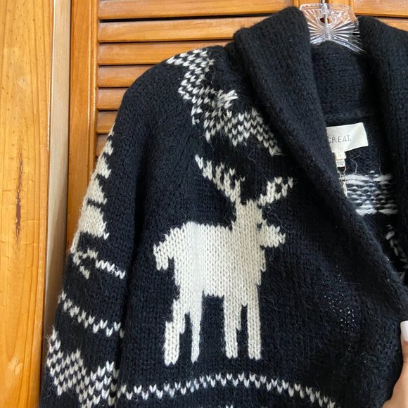NEW $395 THE GREAT Reindeer Lodge Cardigan Sweater - Picture 5 of 13